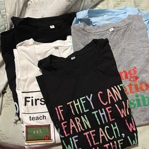 Set of 5 Special Education Teacher t-shirts